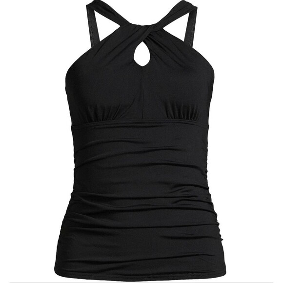 NWT Lands' End Plus Size Chlorine Resistant High Neck Multi Way Tankini Size 18 - Picture 1 of 5